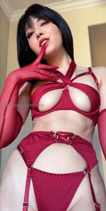 womanwearingred